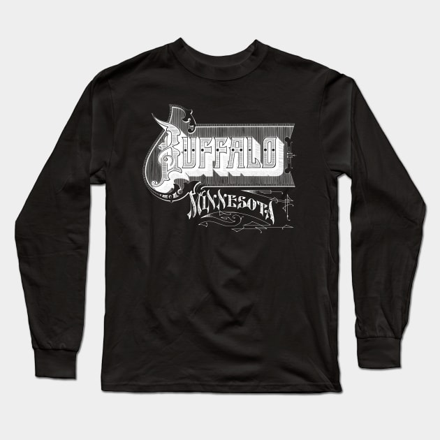 Vintage Buffalo, MN Long Sleeve T-Shirt by DonDota